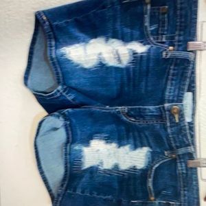 Used torrid distressed jean shorts size 16